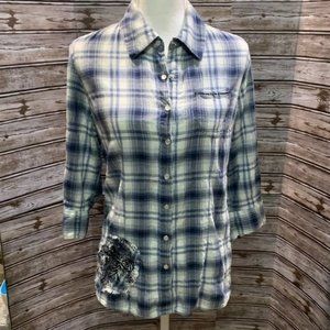 STYLE & CO Plaid Long Sleeve Shirt